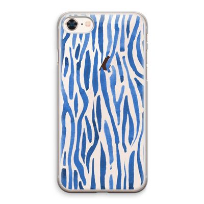 Blauwe nerven: iPhone 8 Transparant Hoesje