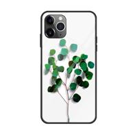 Voor iPhone 11 kleurrijke geschilderde glazen kast (Sapling)