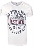 Rusty Neal - Heren T-shirt Wit - 15216
