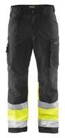 Blåkläder Softshell werkbroek High-Vis 15622517 | Zwart/High Vis Geel | Maat 54 - 7330509586228