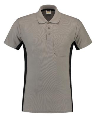 Tricorp Workwear 202002 Bi-color unisex poloshirt Grijs Zwart L