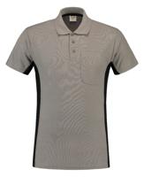 Tricorp Workwear 202002 Bi-color unisex poloshirt Grijs Zwart L