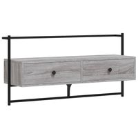 vidaXL Tv-meubel wandgemonteerd 100,5x30x51 cm hout grijs sonoma eiken - thumbnail