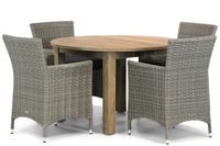 Garden Collections Dublin/Brighton 120 cm rond dining tuinset 5-delig - thumbnail