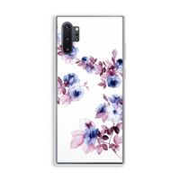 Waterverf bloemen: Samsung Galaxy Note 10 Plus Transparant Hoesje