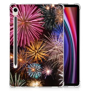 Samsung Galaxy Tab S9 Leuke Siliconen Hoes Vuurwerk