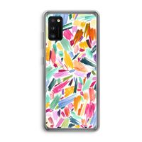 Watercolor Brushstrokes: Samsung Galaxy A41 Transparant Hoesje