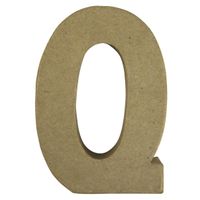 Letter Q van papier mache voor decoratie