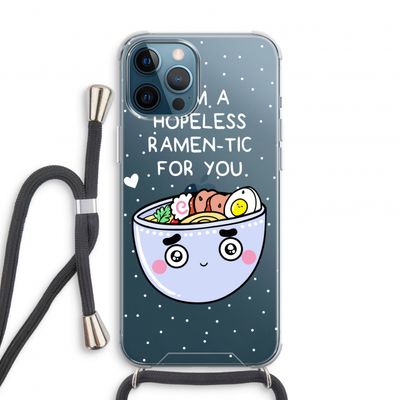 I'm A Hopeless Ramen-Tic For You: iPhone 12 Pro Transparant Hoesje met koord