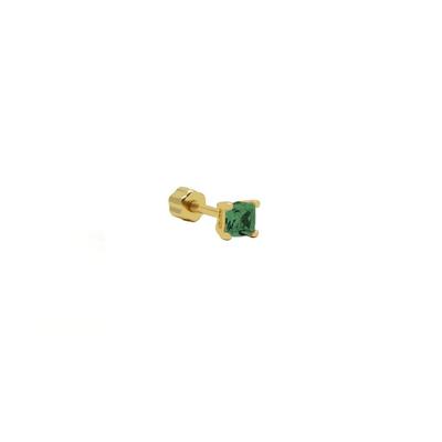 Karma Piercing Zirconia Square Emerald | Goud