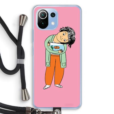 Visknuffel: Xiaomi Mi 11 Lite Transparant Hoesje met koord