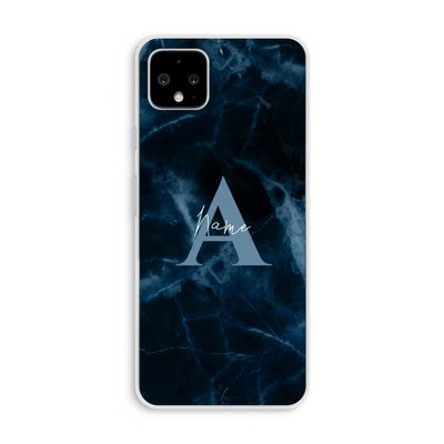 Midnight Marble: Pixel 4 XL Transparant Hoesje