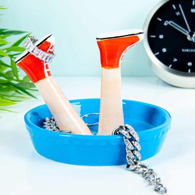 Happy Legs sieradenschaaltje - Blauw/gympen Happy Legs sieradenschaaltje - Blauw/gympen