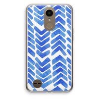 Blauwe pijlen: LG K10 (2017) Transparant Hoesje