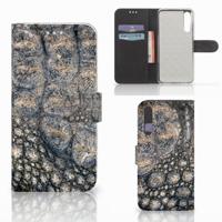 Huawei P20 Pro | Telefoonhoesje | Met pasjeshouder | Krokodillenprint