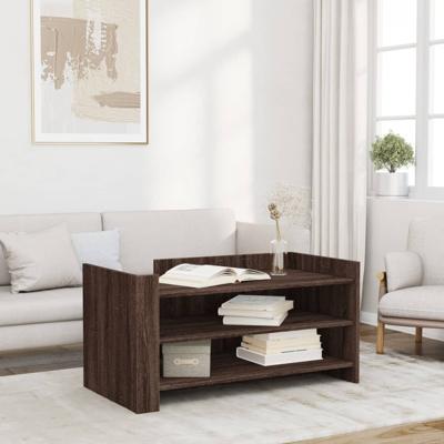 Salontafel 100x50x50 cm bewerkt hout bruin eikenkleurig