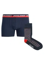 Jack & Jones heren sokken / boxers - Giftbox - Navy - thumbnail