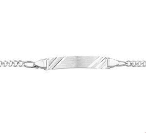 Graveerarmband Figaro-Plaat 5,0 mm 16 - 18 cm