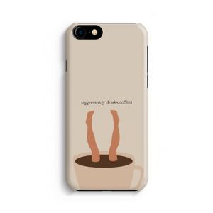Aggressively drinks coffee: iPhone 8 Volledig Geprint Hoesje