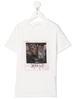 Roberto Cavalli Junior t-shirt à imprimé graphique - Blanc