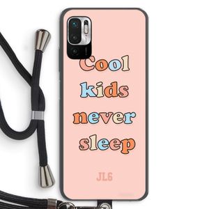 Cool Kids Never Sleep: Xiaomi Redmi Note 10 5G Transparant Hoesje met koord