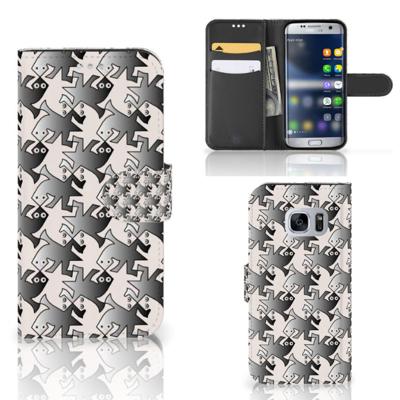 Samsung Galaxy S7 | Telefoonhoesje | Met pasjeshouder | Salamander Grey
