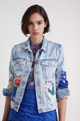 Spijkerjack met landschappen - BLUE - S