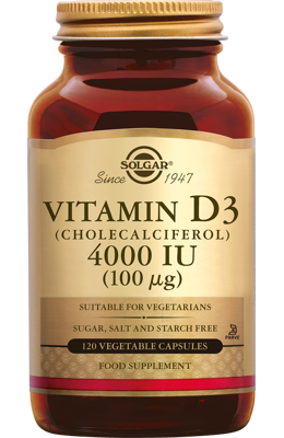 Solgar Vitamine D3 4000 IU Capsules