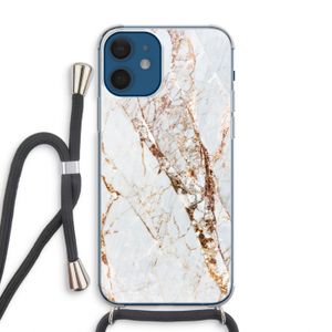 Goud marmer: iPhone 12 Transparant Hoesje met koord