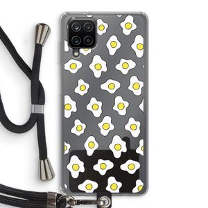 Spiegeleitjes: Samsung Galaxy A12 Transparant Hoesje met koord