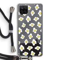 Spiegeleitjes: Samsung Galaxy A12 Transparant Hoesje met koord