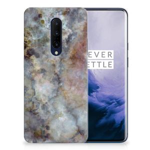 OnePlus 7 Pro TPU Siliconen Hoesje Marmer Grijs