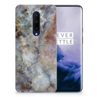 OnePlus 7 Pro TPU Siliconen Hoesje Marmer Grijs