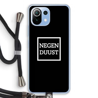 Negenduust black: Xiaomi Mi 11 Lite Transparant Hoesje met koord