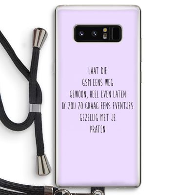 GSM: Samsung Galaxy Note 8 Transparant Hoesje met koord