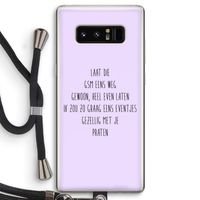 GSM: Samsung Galaxy Note 8 Transparant Hoesje met koord