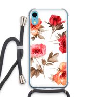 Roosjes: iPhone XR Transparant Hoesje met koord