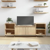 Tv-meubel 160x35x55 cm bewerkt hout sonoma eikenkleurig - thumbnail