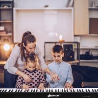 Digitale Piano Toetsenbord 88 Toetsen Draagbaar Elektronisch Muziekinstrument Kinderpiano Kinderpiano Zwart