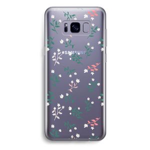 Small white flowers: Samsung Galaxy S8 Plus Transparant Hoesje