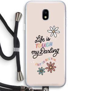 Tough Life: Samsung Galaxy J3 (2017) Transparant Hoesje met koord