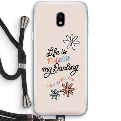 Tough Life: Samsung Galaxy J3 (2017) Transparant Hoesje met koord