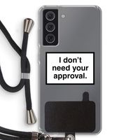 Don't need approval: Samsung Galaxy S21 FE Transparant Hoesje met koord