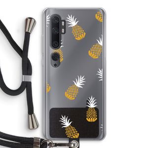 Ananasjes: Xiaomi Mi Note 10 Pro Transparant Hoesje met koord