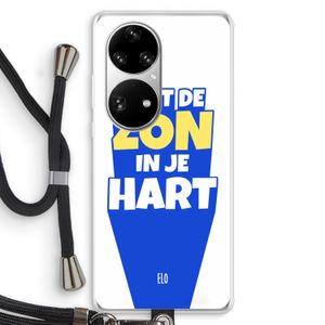 Laat de zon in je hart: Huawei P50 Pro Transparant Hoesje met koord