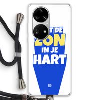 Laat de zon in je hart: Huawei P50 Pro Transparant Hoesje met koord