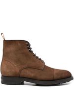 Santoni bottines en daim à lacets - Marron - thumbnail