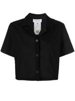 Marine Serre chemise Regenerated Household Linen - Noir