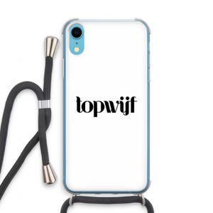 Topwijf Wit: iPhone XR Transparant Hoesje met koord