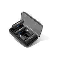 Boya Boyalink Draadloze microfoonset incl. 2 mic, oplader en diverse plugs